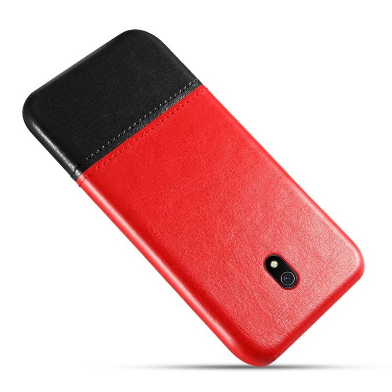 Coque Xiaomi Redmi 8a Effet Cuir Bicolore Ksq