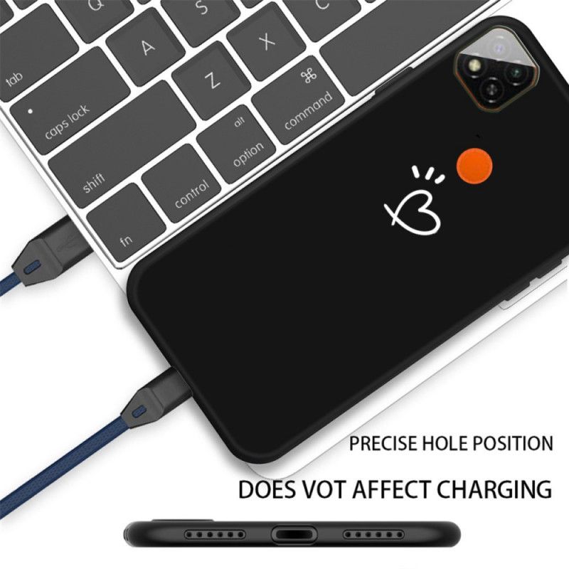 Coque Xiaomi Redmi 9c Silicone Coeur Battant