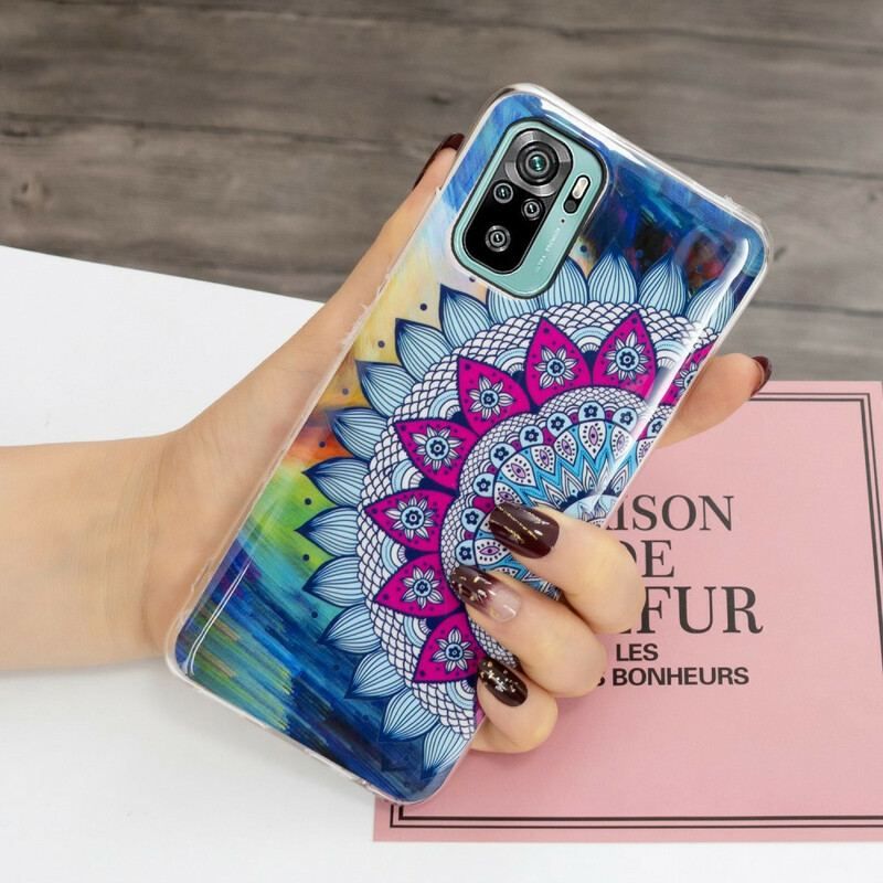 Coque Xiaomi Redmi Note 10/10S/Poco M5s Mandala Coloré Fluorescente