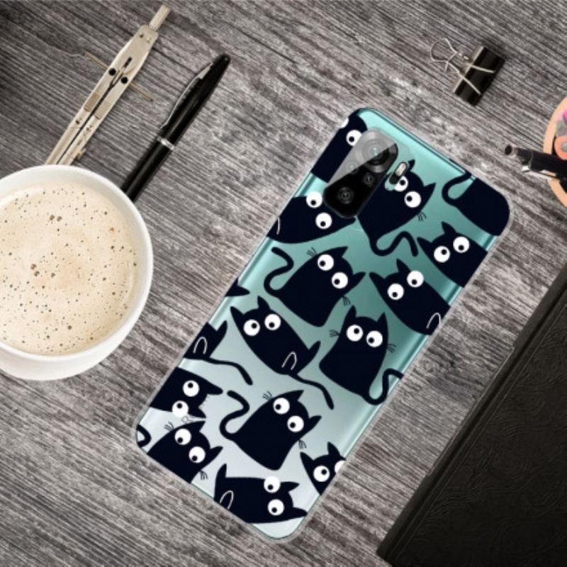 Coque Xiaomi Redmi Note 10/10S/Poco M5s Multiples Chats Noirs