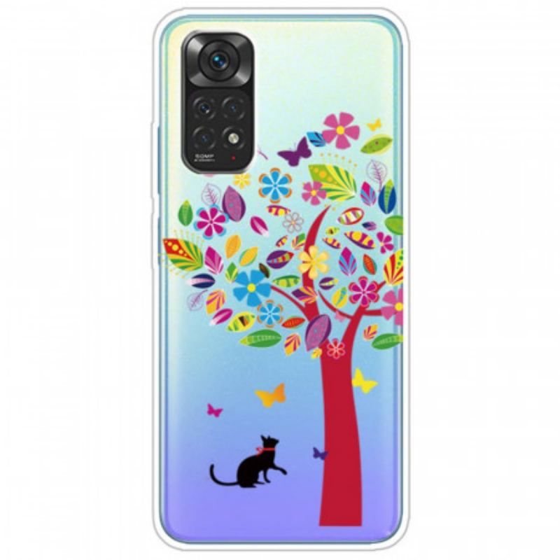 Coque Xiaomi Redmi Note 11 / 11s Chat sous l'Arbre Coloré