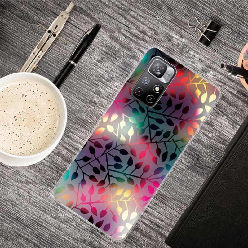 Coque Xiaomi Redmi Note 11 / Poco M4 Pro 5G Feuilles