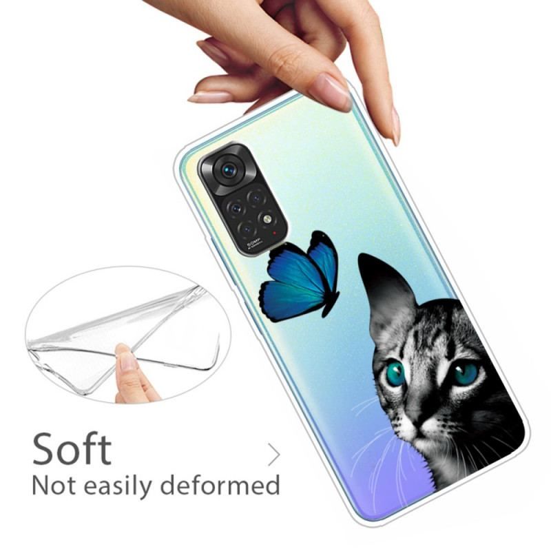 Coque Xiaomi Redmi Note 11 Pro / Note 11 Pro 5G Chat et Papillon