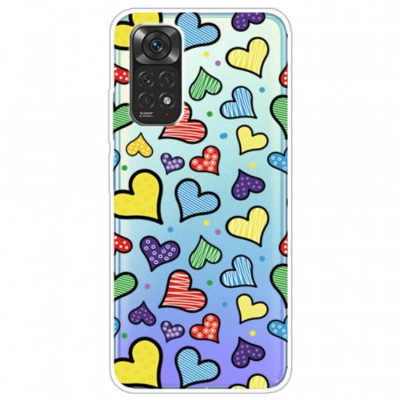 Coque Xiaomi Redmi Note 11 Pro / Note 11 Pro 5G Coeurs Multicolores