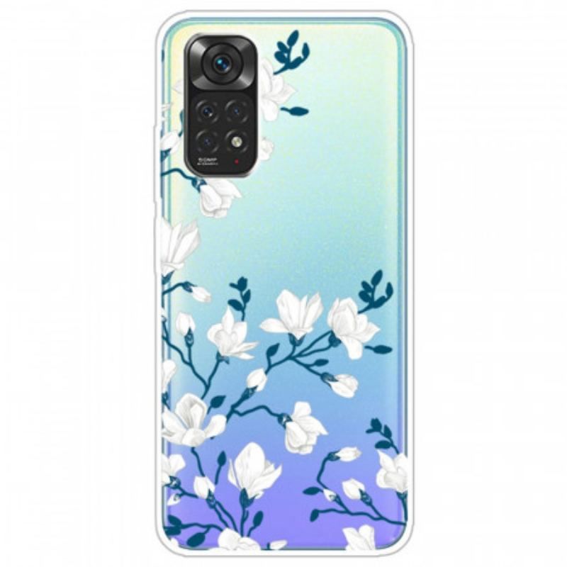 Coque Xiaomi Redmi Note 11 Pro / Note 11 Pro 5G Fleurs Blanches