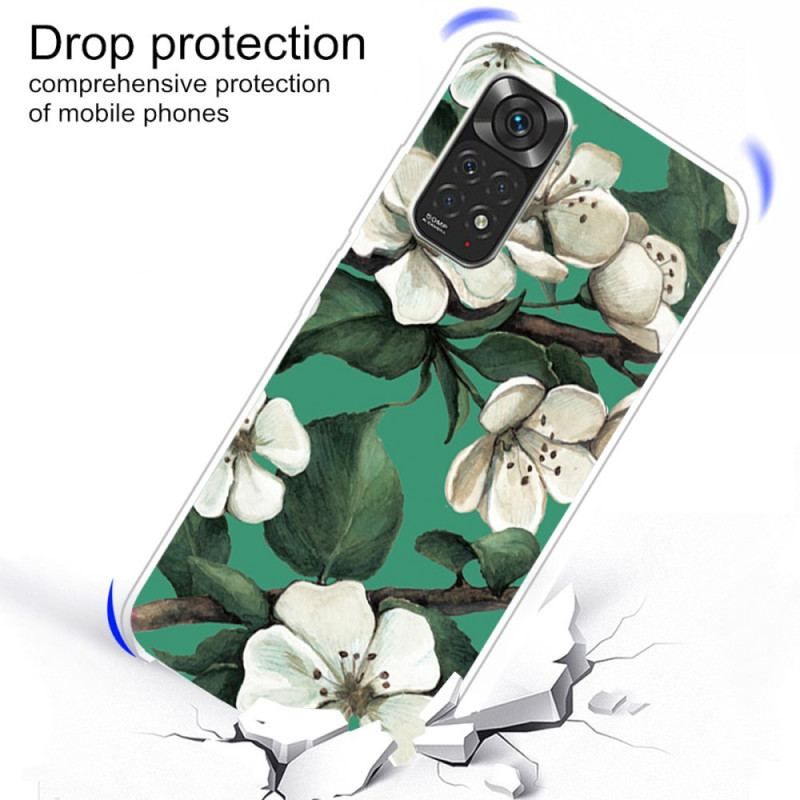 Coque Xiaomi Redmi Note 11 Pro / Note 11 Pro 5G Fleurs Blanches