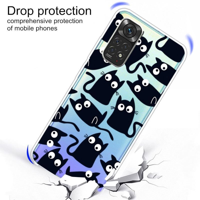 Coque Xiaomi Redmi Note 11 Pro / Note 11 Pro 5G Multiples Chats Noirs