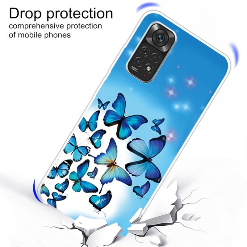 Coque Xiaomi Redmi Note 11 Pro / Note 11 Pro 5G Papillons Bleus