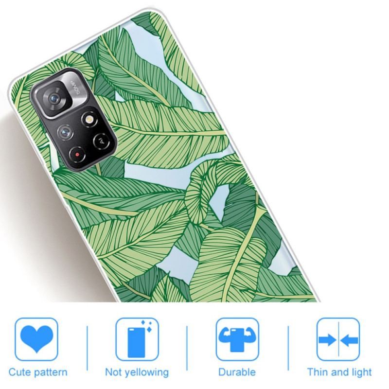 Coque Xiaomi Redmi Note 11 Pro Plus 5G Feuilles Graphiques