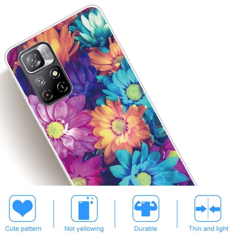 Coque Xiaomi Redmi Note 11 Pro Plus 5G Flexible Fleurs