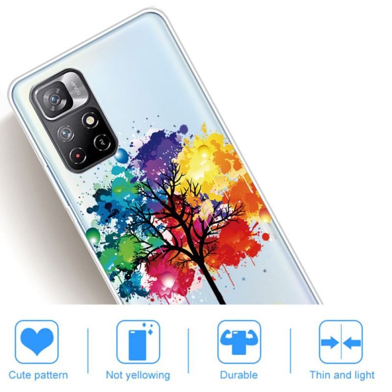 Coque Xiaomi Redmi Note 11 Pro Plus 5G Transparente Arbre Aquarelle