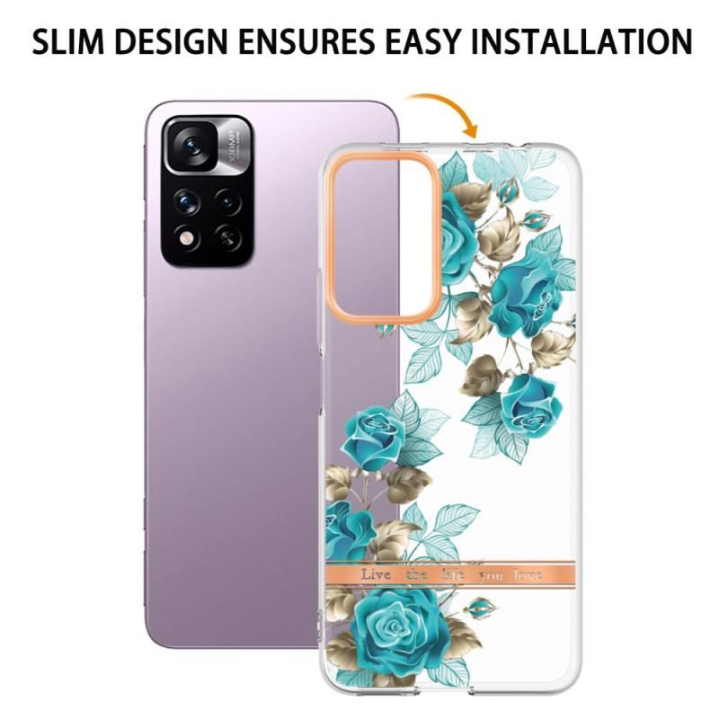 Coque Xiaomi Redmi Note 11 Pro Plus 5G Transparente Florale