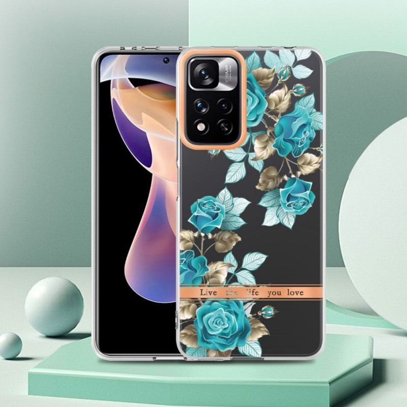 Coque Xiaomi Redmi Note 11 Pro Plus 5G Transparente Florale