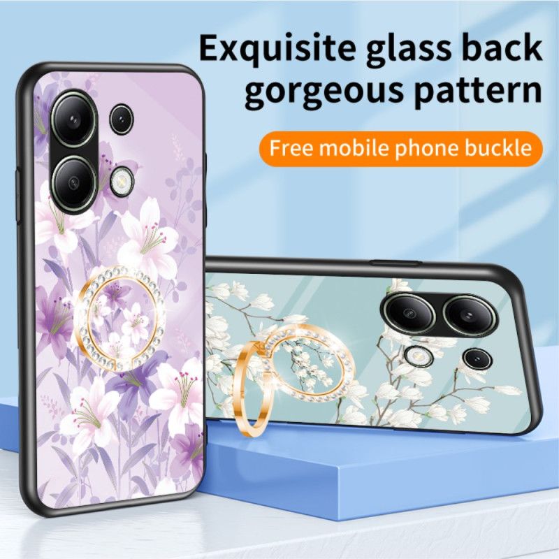 Coque Xiaomi Redmi Note 13 4G Anneau-Support Florale