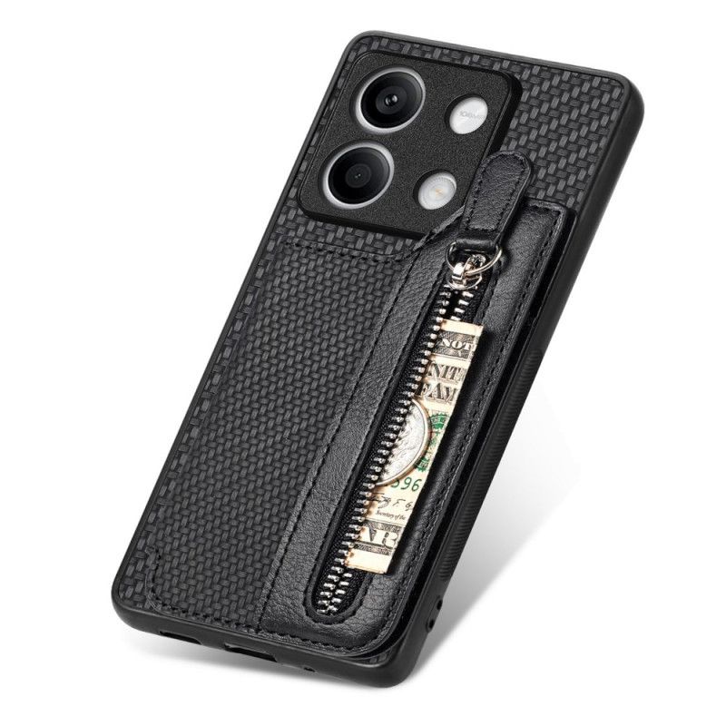 Coque Xiaomi Redmi Note 13 4G Fibre Carbone Porte-Monnaie