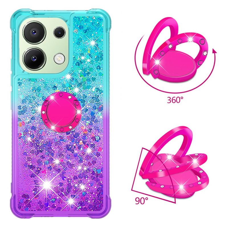 Coque Xiaomi Redmi Note 13 4G Paillettes Anneau-Support