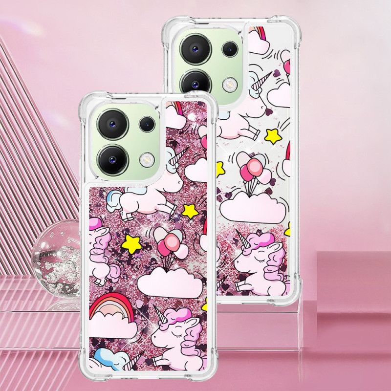 Coque Xiaomi Redmi Note 13 4G Paillettes Motif Cartoon