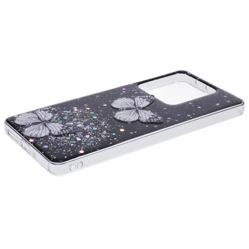 Coque Xiaomi Redmi Note 13 5G Paillettes Papillons