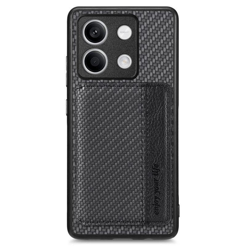 Coque Xiaomi Redmi Note 13 5G Texture Fibre Carbone Porte-Cartes