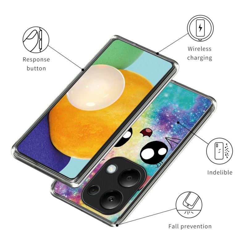 Coque Xiaomi Redmi Note 13 Pro 4G / Poco M6 Pro 4G Chat Arc-en-ciel