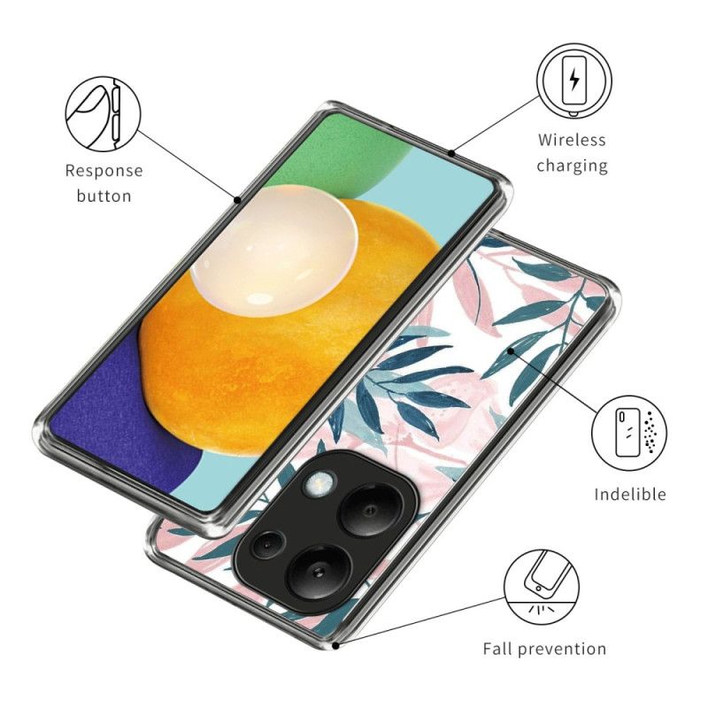 Coque Xiaomi Redmi Note 13 Pro 4G / Poco M6 Pro 4G Feuilles