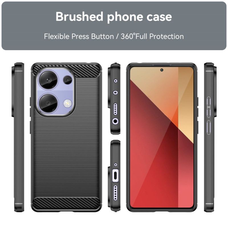 Coque Xiaomi Redmi Note 13 Pro 4G / Poco M6 Pro 4G Fibre Carbone Brossée