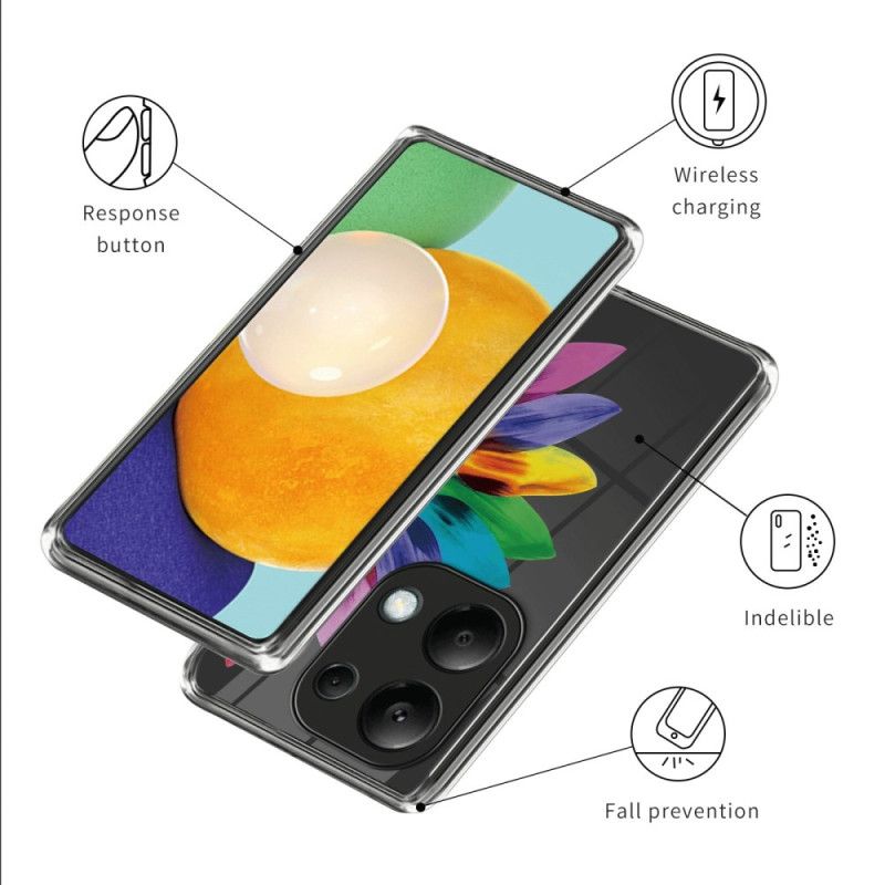 Coque Xiaomi Redmi Note 13 Pro 4G / Poco M6 Pro 4G Fleur colorée