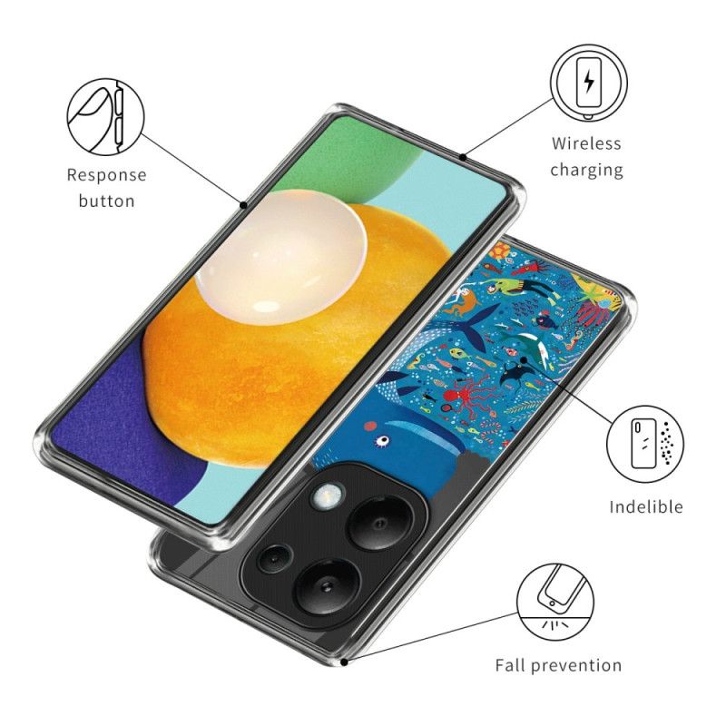 Coque Xiaomi Redmi Note 13 Pro 4G / Poco M6 Pro 4G Motif Baleine