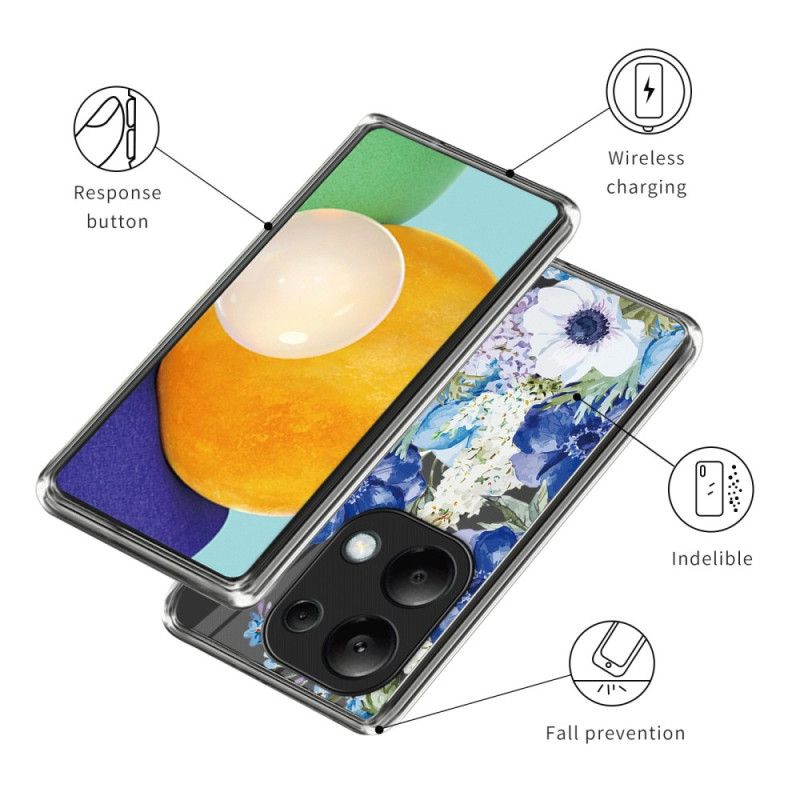 Coque Xiaomi Redmi Note 13 Pro 4G / Poco M6 Pro 4G Motif de Fleurs