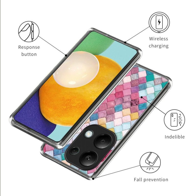 Coque Xiaomi Redmi Note 13 Pro 4G / Poco M6 Pro 4G Mur Coloré