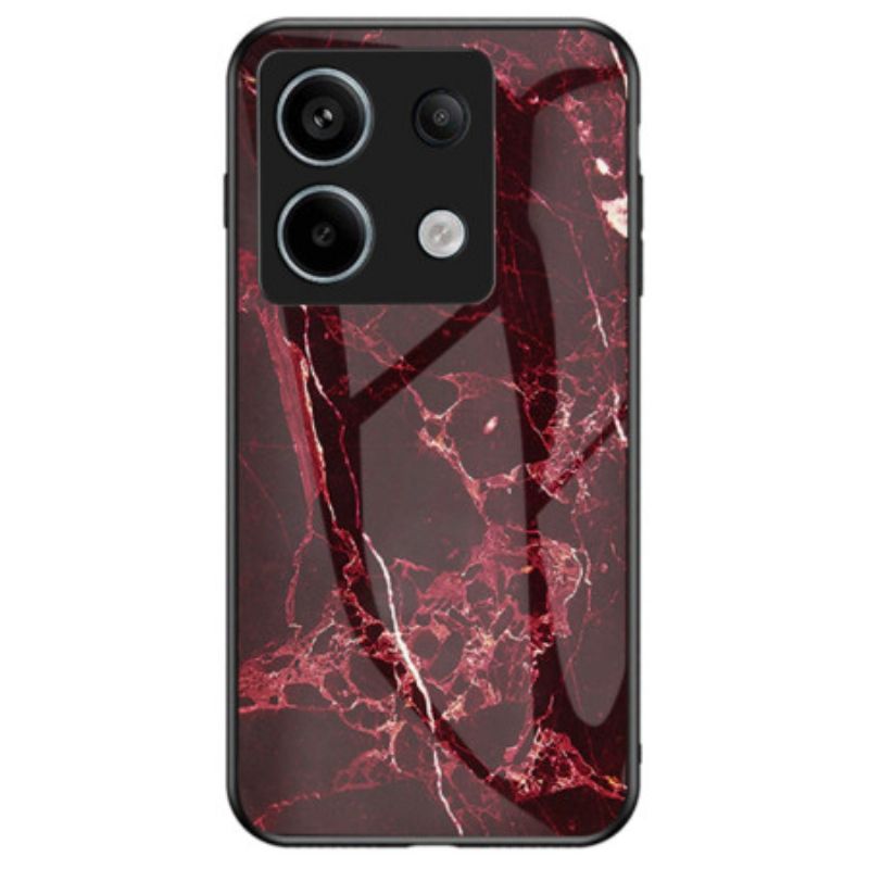 Coque Xiaomi Redmi Note 13 Pro 5G / Poco X6 5G Verre Trempé Marbre Rouge