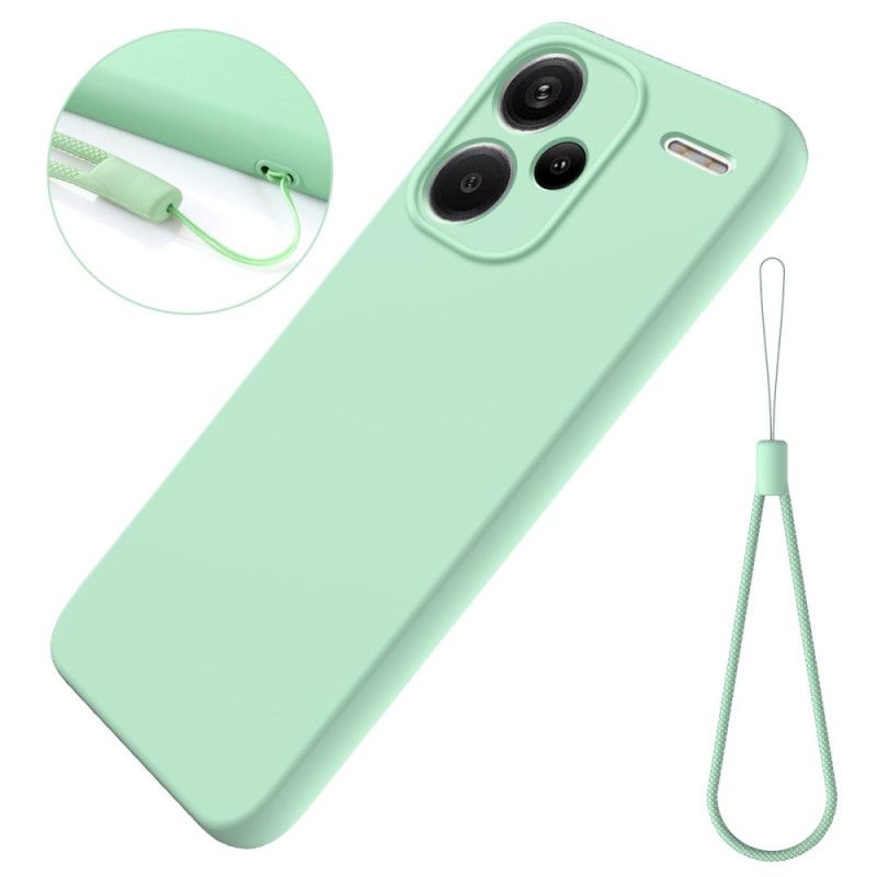 Coque Xiaomi Redmi Note 13 Pro Plus 5G Silicone Liquide à Lanière