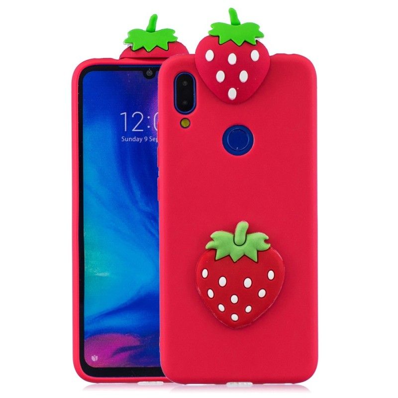 Coque Xiaomi Redmi Note 7 3d Fraise