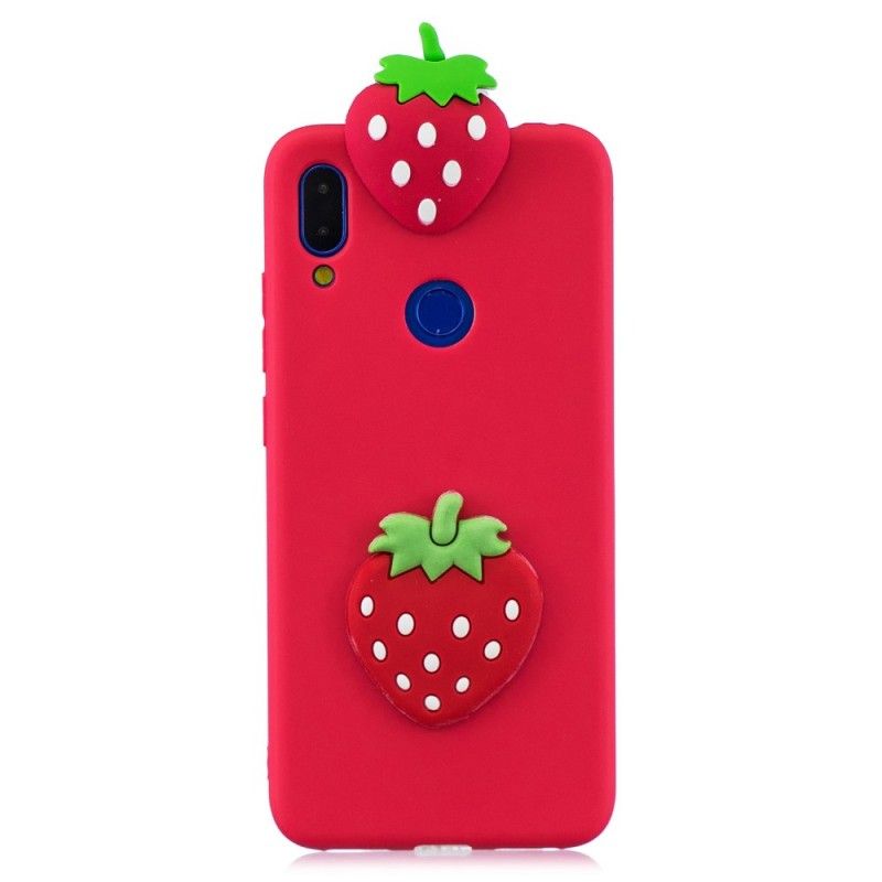 Coque Xiaomi Redmi Note 7 3d Fraise