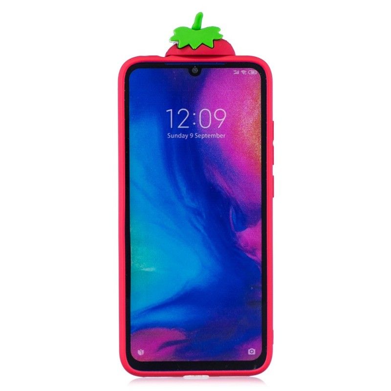 Coque Xiaomi Redmi Note 7 3d Fraise