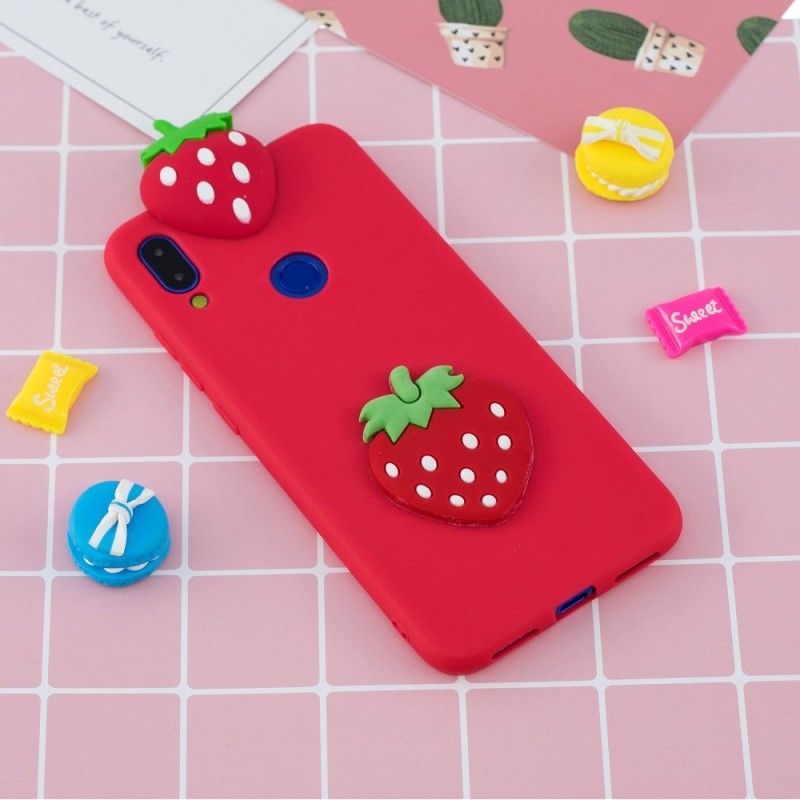 Coque Xiaomi Redmi Note 7 3d Fraise