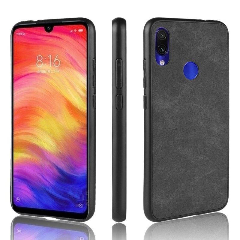 Coque Xiaomi Redmi Note 7 Effet Cuir Look Vintage