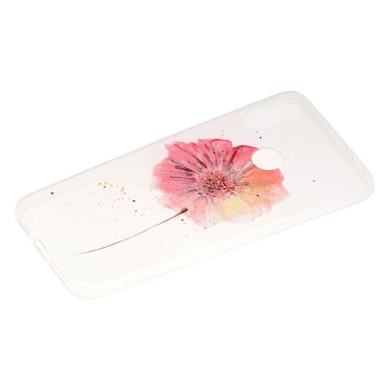 Coque Xiaomi Redmi Note 7 Transparente Coquelicot Aquarelle