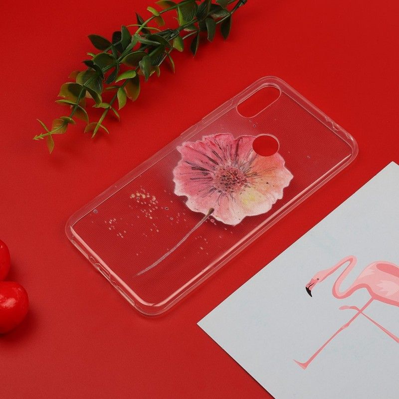 Coque Xiaomi Redmi Note 7 Transparente Coquelicot Aquarelle