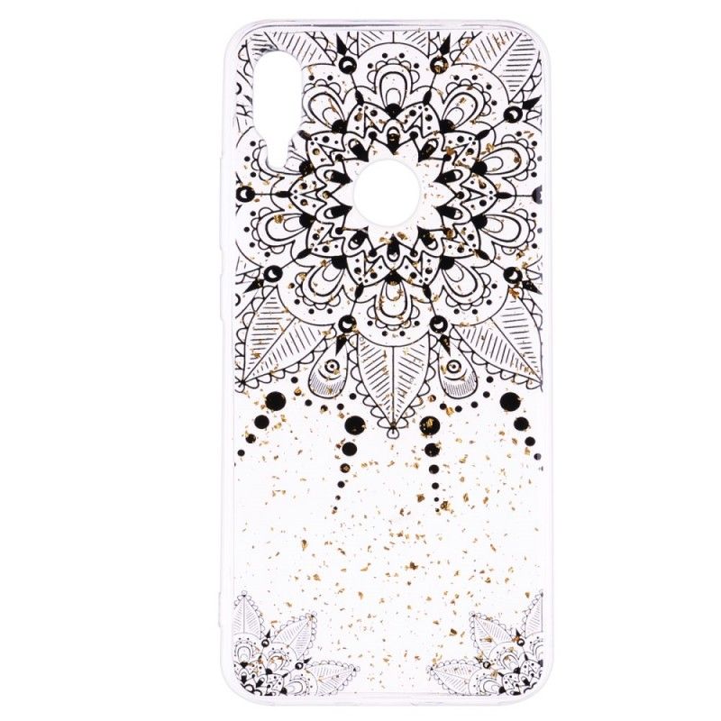 Coque Xiaomi Redmi Note 7 Transparente Mandala Gris