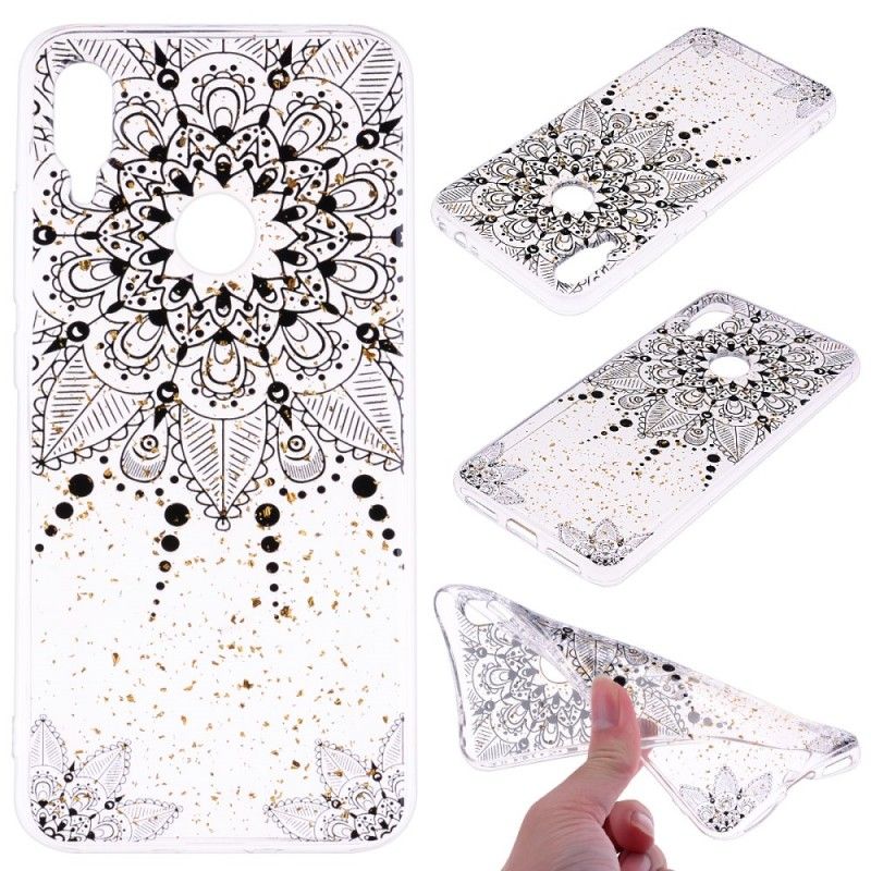 Coque Xiaomi Redmi Note 7 Transparente Mandala Gris