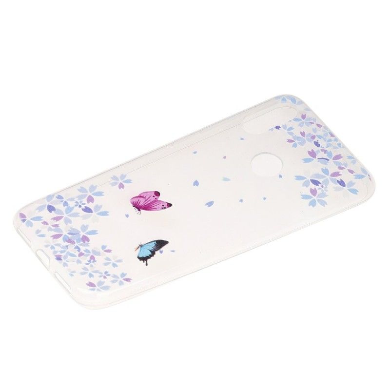 Coque Xiaomi Redmi Note 7 Transparente Papillons Et Fleurs