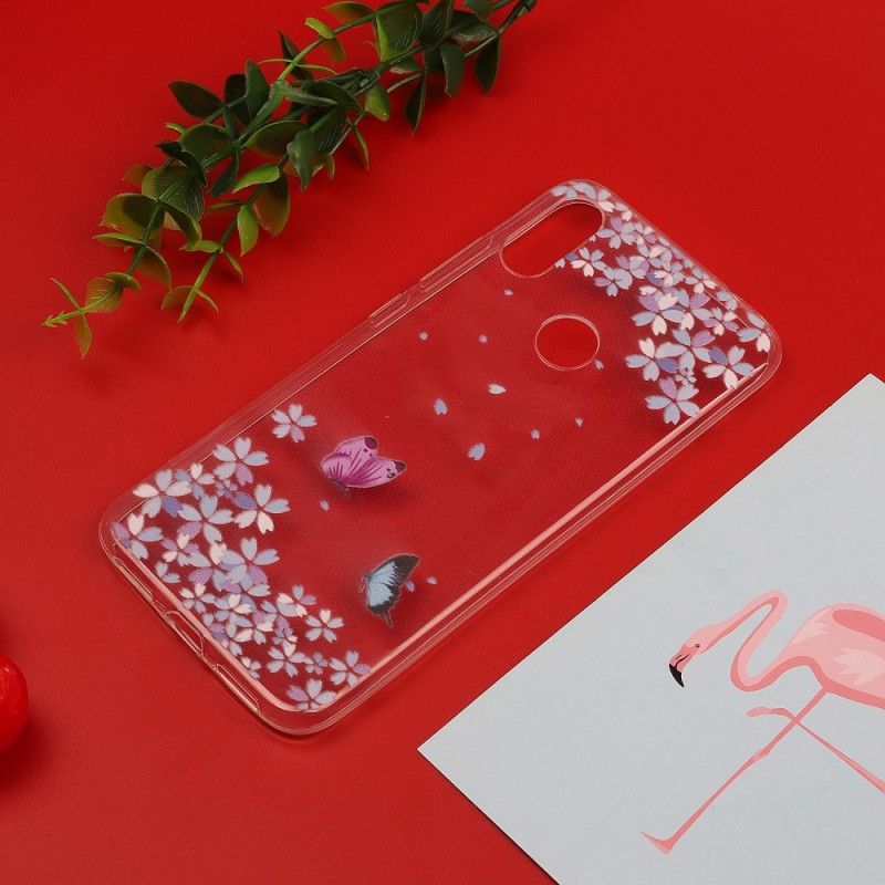 Coque Xiaomi Redmi Note 7 Transparente Papillons Et Fleurs