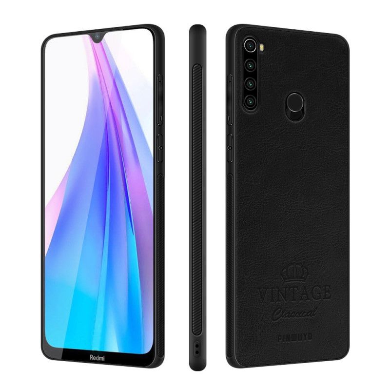 Coque Xiaomi Redmi Note 8t Effet Cuir Vintage Pinwuyo