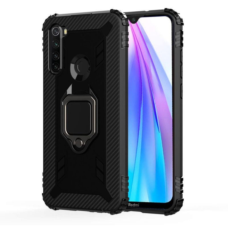 Coque Xiaomi Redmi Note 8t Ring Et Fibre Carbone