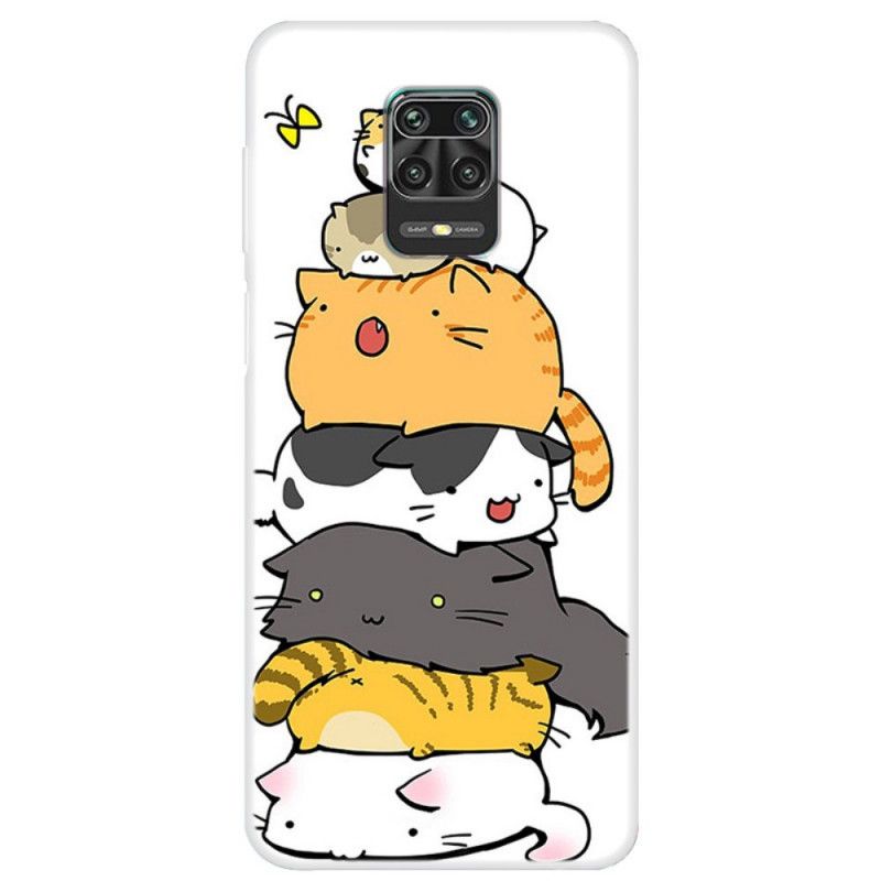 Coque Xiaomi Redmi Note 9s / Redmi Note 9 Pro Tas De Chats Cartoon