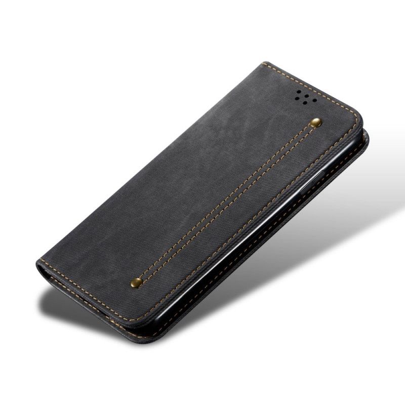 Flip Cover Poco M3 Tissu Jeans