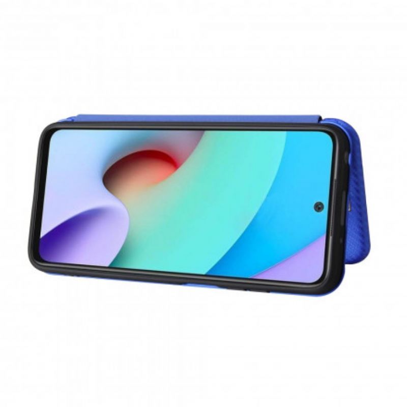 Flip Cover Pour Xiaomi Redmi 10 Silicone Carbone Coloré