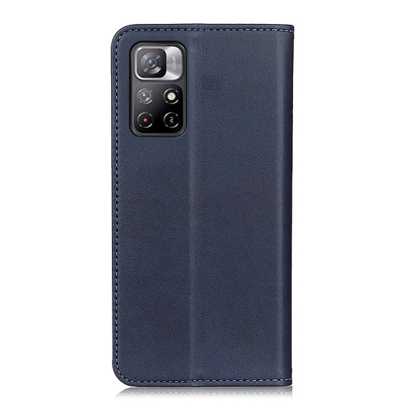 Flip Cover Pour Xiaomi Redmi Note 11 / Poco M4 Pro 5G Cuir Fendu