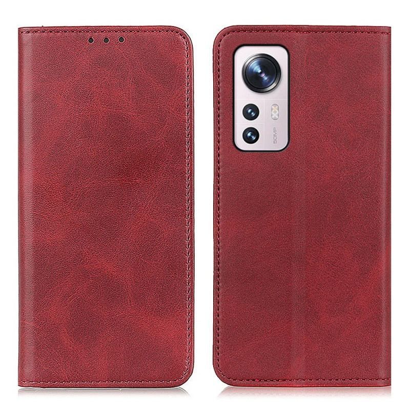 Flip Cover  Xiaomi 12 / 12X Cuir Fendu Élégance